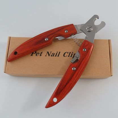 Professional Pet Nail Clippers Set – Wooden Handle Dog & Cat Trimmer